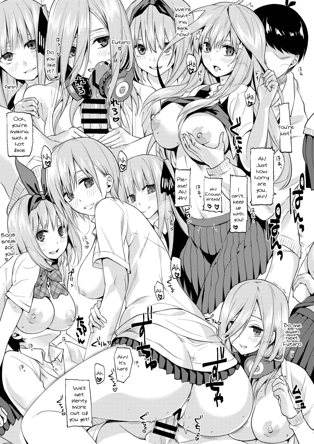 Hentai Manga Comic-The Quintenssential Quintuplets Harem Compilation-Read-13